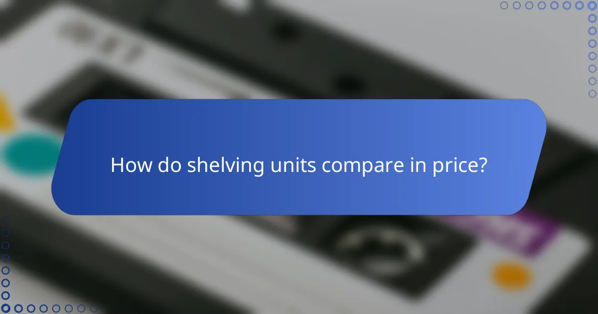 How do shelving units compare in price?