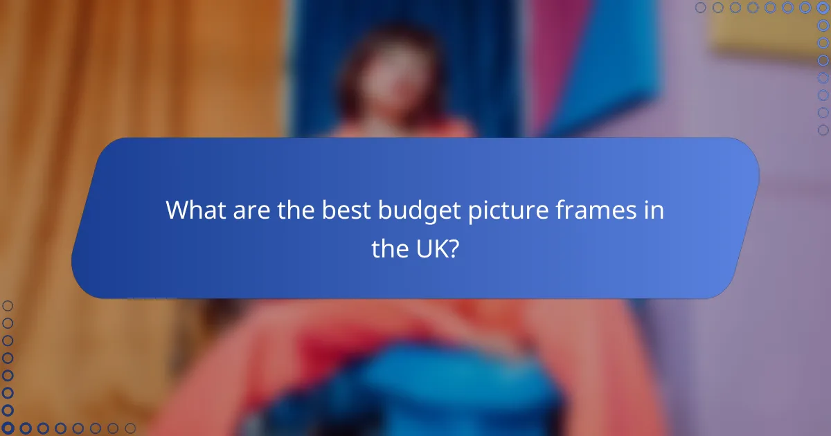 What are the best budget picture frames in the UK?