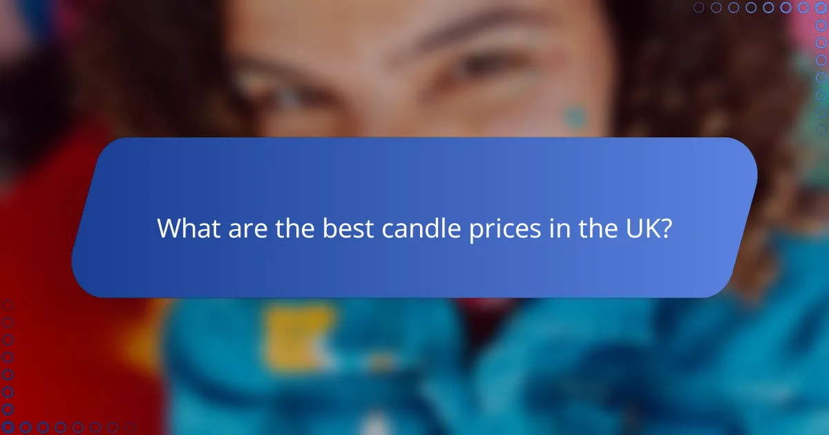 What are the best candle prices in the UK?
